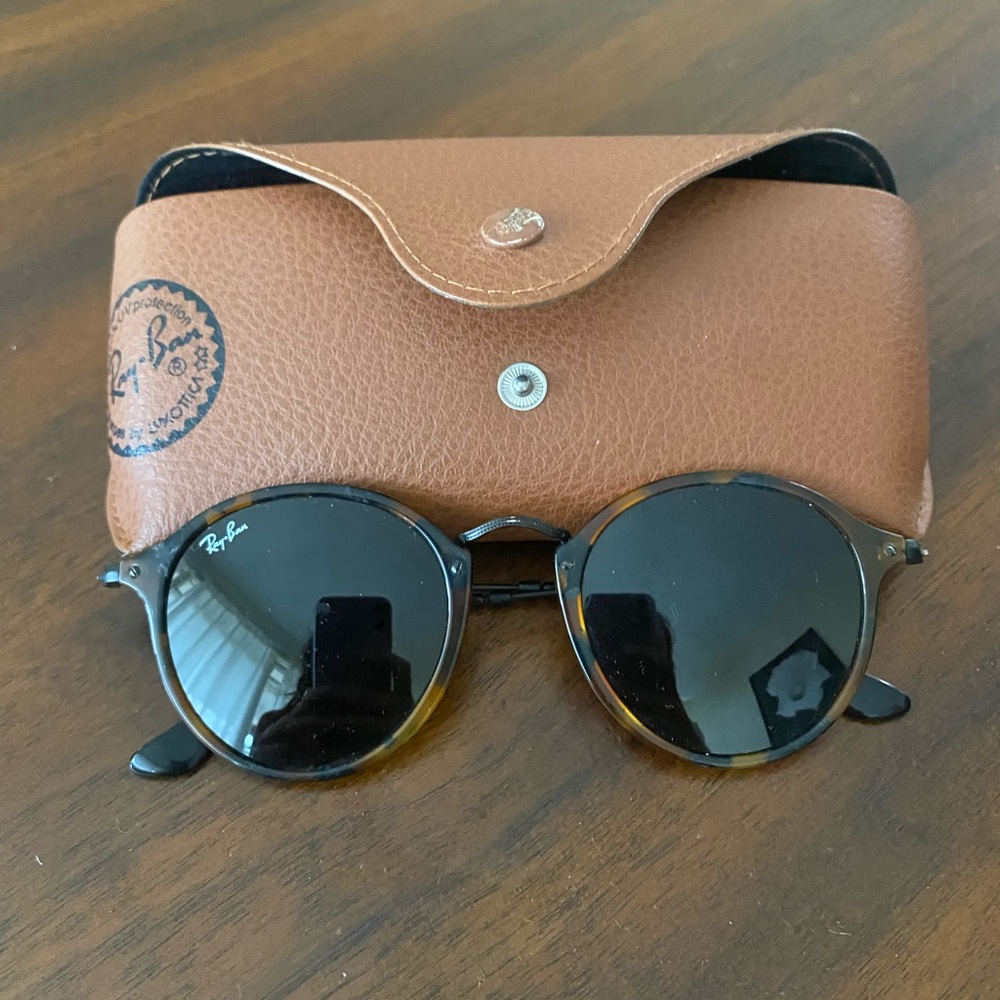 Ray-Ban Black and Tan Sunglasses